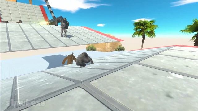 RUN, JUMP and ESCAPE from DANGEROUS BALLISTA - Animal Revolt Battle Simulator
