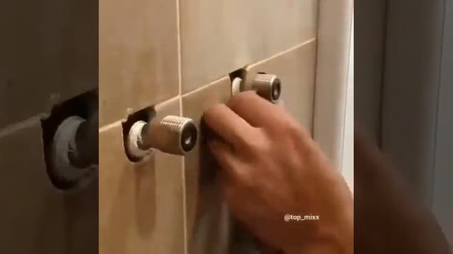 Установка настенного смесителя