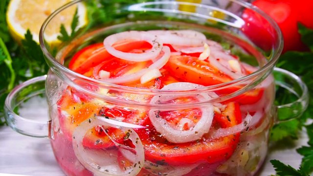 Улётная ЗАКУСКА из ПОМИДОРОВ - весь СЕКРЕТ в МАРИНАДЕ! Быстрые МАРИНОВАННЫЕ ПОМИДОРЫ за 30 минут!