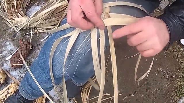 как плести лапти правильно начало, пятка, три шага