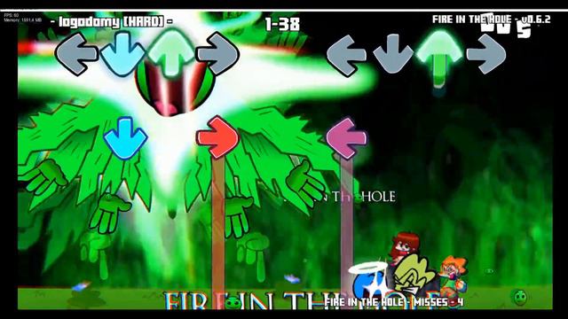 Fire in the hole - lobotomy geometry dash(fnf mod)