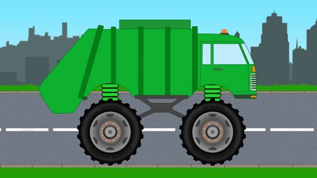 Машинки. Мусоровоз Монстр Трак. Развивающий мультфильм.