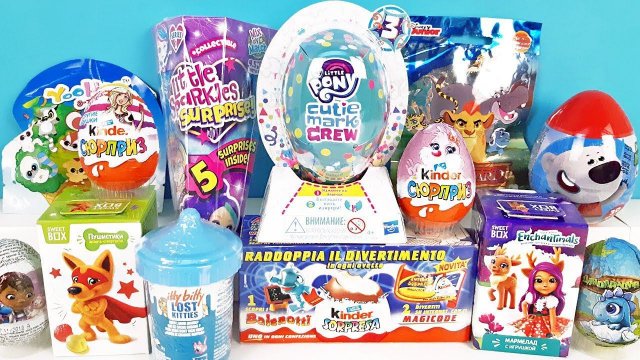 15 Киндер Сюрпризов, Unboxing Kinder Surprise КОРОЛЬ ЛЕВ,My little pony,БАРБИ,Мимимишки,Lost Kitties