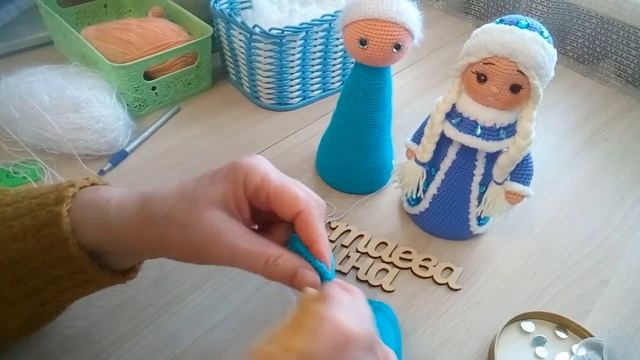 Снегурочка крючком//Автор - И. Кистаева//МК, Часть - 4//Пелерина.