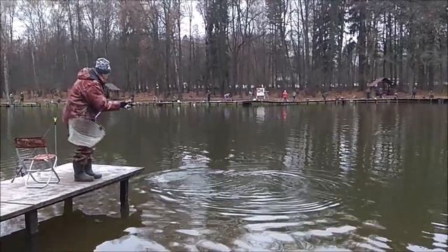 Форель ловится в придонном слое. Клёвое место, Лосиный остров, верхний водоём.