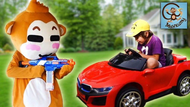 Дети и Машина. Милан и Папа играют в pretend play. Манкиту.