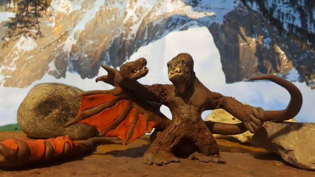 Godzilla vs kong (claymation) epic fight's fan made