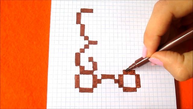 Как рисовать по клеточкам в тетради Мишка Тедди How to Draw Teddy Bear