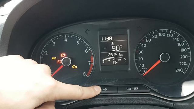 Сброс межремонтного пробега  поло / Сброс счётчика ТО фольксваген поло седан / поло появился ключ