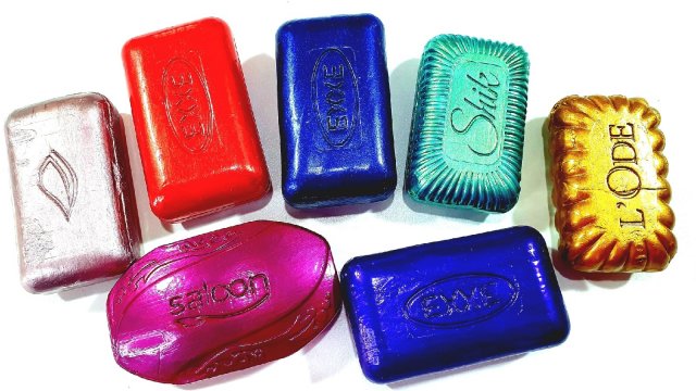 ASMR SOAP l Резка сухого крашеного мыла l Cutting of dry dyed soap l No talking. 4k