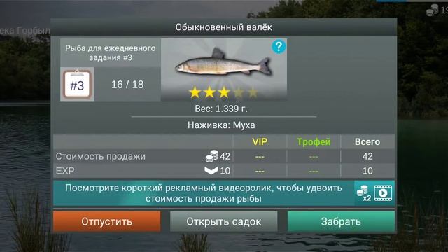 Где и на что ловить. Задание Валёк обыкновенный# my fishing world