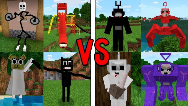 Монстры ТРЕВОРА ХЕНДЕРСОНА против СЛЕНДИПУЗИКОВ в майнкрафт! Битва TREVOR HENDERSON VS SLENDYTUBBIES