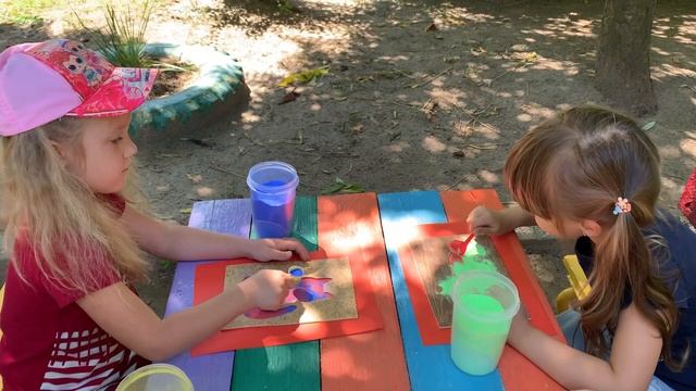 Песочные фантазии. Игры с цветным песком.