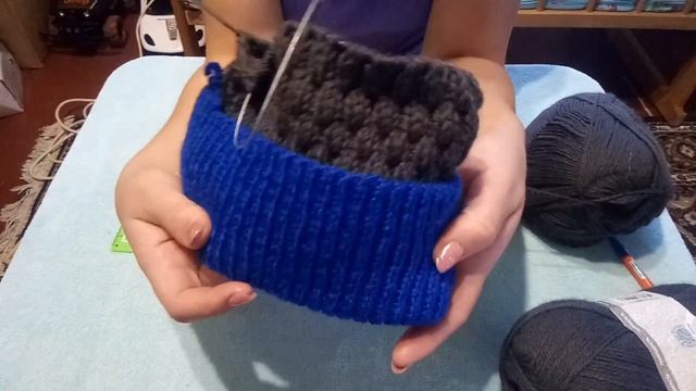 Шапка спицами для мальчика 7 лет Часть1