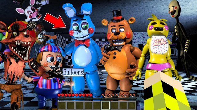 Я нашёл ВСЕХ АНИМАТРОНИКОВ ФНАФ 2 в майнкрафт ! FNAF 2 MINECRAFT FRIDAY NIGHT FUNKIN