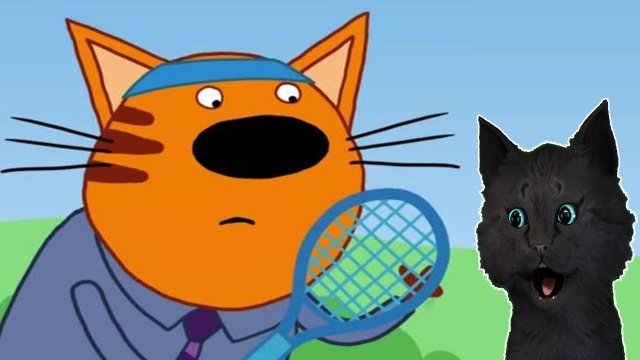 ТРИ КОТА ИГРАЕМ В ТЕННИС С ГОВОРЯЩИМ СУПЕР КОТОМ ( ИГРА для ДЕТЕЙ ) Три Кота  Развивающие игры