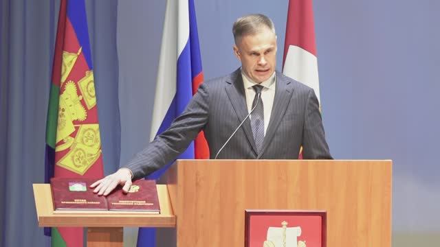 Торжественная церемония вступления в должность главы МО Брюховецкий район С. В. Ганжа