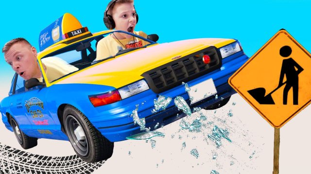 РАБОТАЕМ в ТАКСИ Зарабатываем в GTA5 ИГОРЬ и ПАПА Решили Срезать ПУТЬ