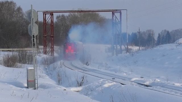 Борьба со снегом во главе СДП-М №3326 с ТЭМ18ДМ-568