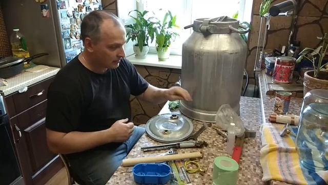 Перегонный куб . Куб из фляги своими руками на тэне .