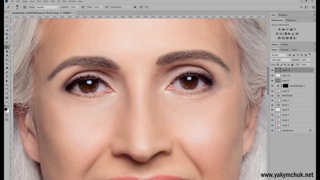 Омоложение в Фотошопе | OLD lady becomes YOUNG again!