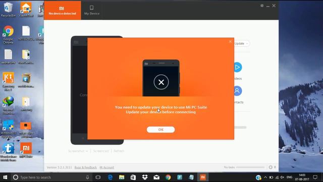 Mi PC suite update problem solution