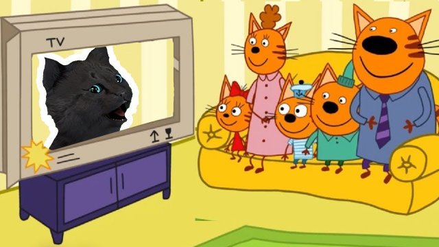 Три Кота  ТЕЛЕВИДЕНИЕ С ГОВОРЯЩИМ СУПЕР КОТОМ ( ИГРА для ДЕТЕЙ ) Развивающие игры