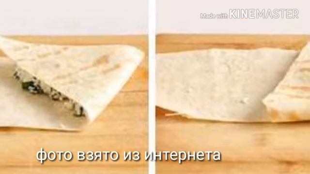 Треугольники из лаваша с фаршем.