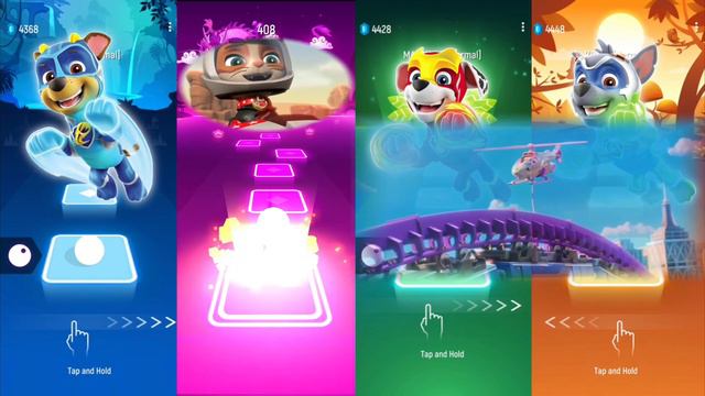 Chase 🆚 Skye 🆚 Marshall 🆚 Rocky Pew Patrol🐶 Tiles Hop EDM Rush🎶 Gameplay🎯