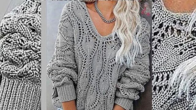 Джемпер спицами - Описание, схемы