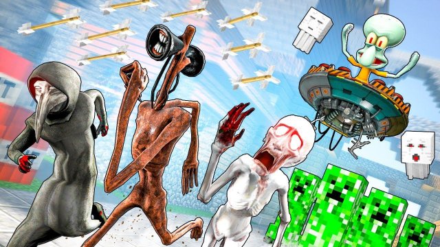 SCP В МИРЕ МАЙНКРАФТ! ОПАСНЫЕ SCP ПРОТИВ ЛОВУШЕК СКВИДВАРДА! МАЙНКРАФТ ДОРОГА СМЕРТИ В Garry`s Mod