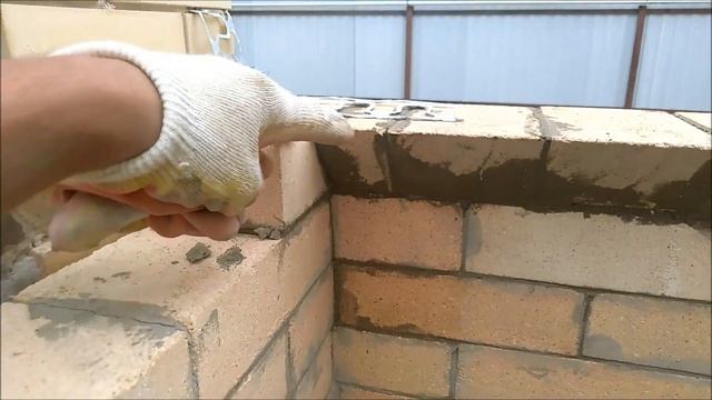Барбекю, мангал из кирпича с столешницей своими руками, подробная порядовка.