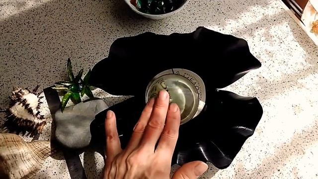 Поделки из виниловых пластинок.(жемчужина)