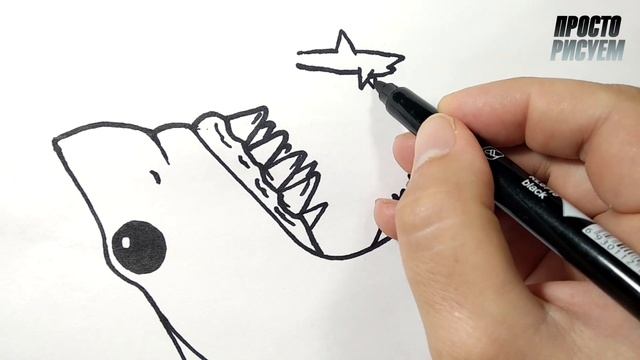 Как нарисовать АКУЛУ МЕГАЛОДОН