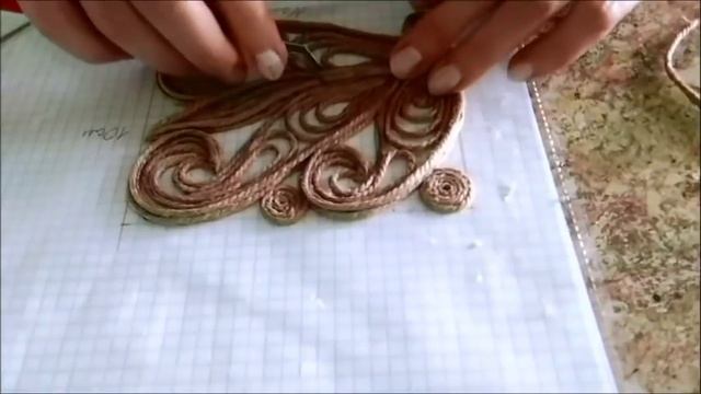 Джутовая филигрань мастер класс шкатулка "Лада" - Изделия из джута - Jute filigree pattern/©2019г
