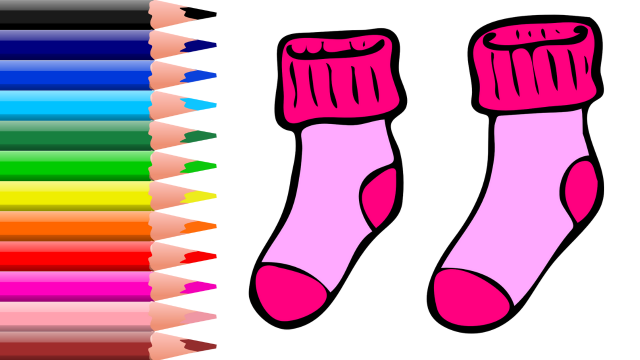 Рисую смешные носочки