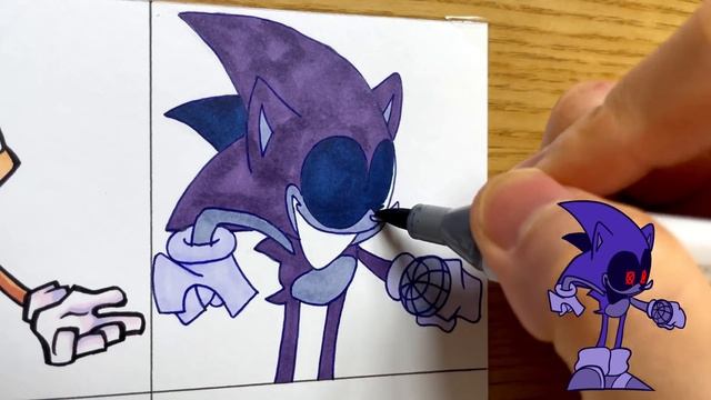 Drawing FRIDAY NIGHT FUNKIN' - New Sonic / Chaos Nightmare-Sonic vs Fleetway / Tails Get Trolled V3