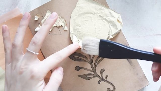 Как наносить поталь на все поверхности, эффект золочения