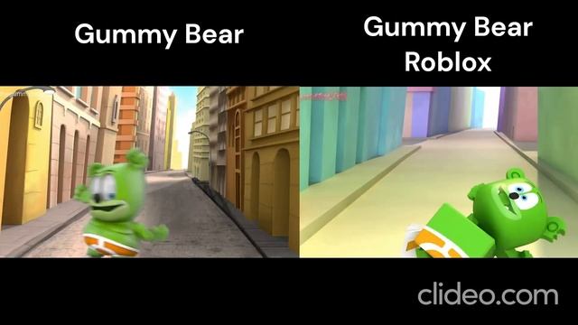 Gummy Bear 2017 HD Anniversary Edition VS Gummy Bear Roblox Version Comparison X2