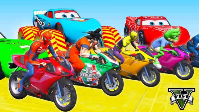 GTA V Эпическая Новая гонка каскадеров Для Car Racing Challenge от супергероев Тревора и Акулы