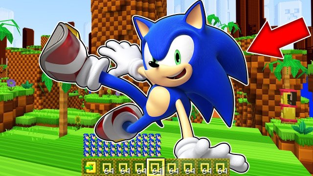 Как играть за СОНИКА в майнкрафт ? Превращения SONIC MINECRAFT