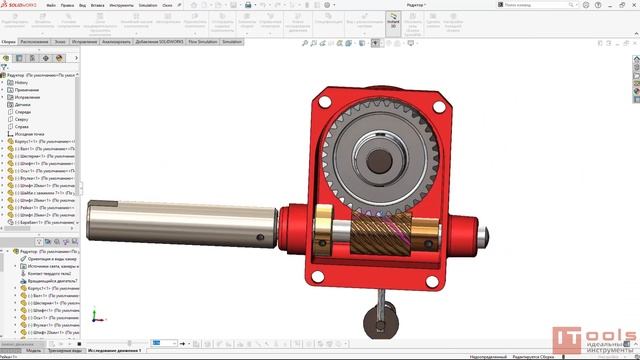 Моделирования подъемного механизма в SOLIDWORKS Motion