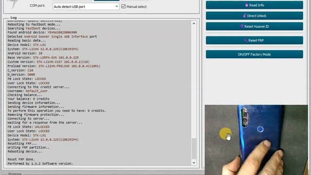 Honor 9x STK-LX1 12.0.0.225(C10E2R1P4) FRP/Удалить гугл аккаунт /Octopus Huawei