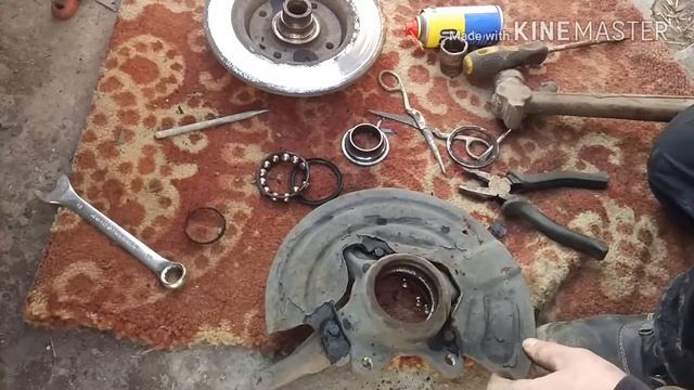 Замена ступичного подшипника на Рено