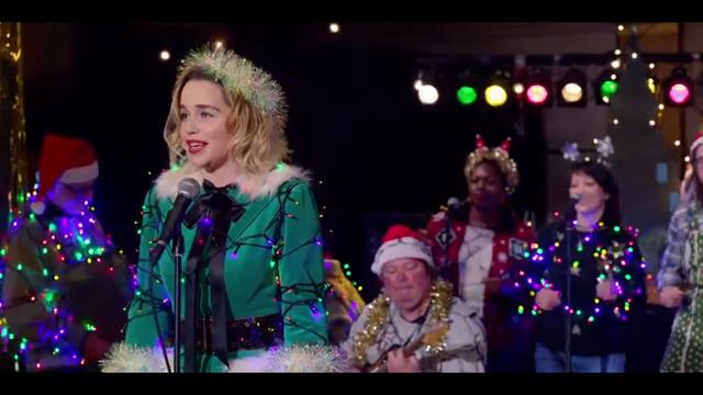 Рождество на двоих - финальная песня, русский дубляж .Emilia Clarke singing "Last Christmas"