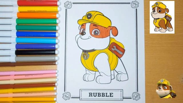 🐶 Щенячий Патруль | Крепыш | Раскраска щенка Крепыша из "Щенячьего Патруля" #крепыш #щенячий_патрул