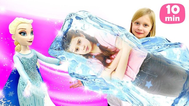 Эльза Холодное Сердце заморозила подруг! Сборник видео куклы для девочек