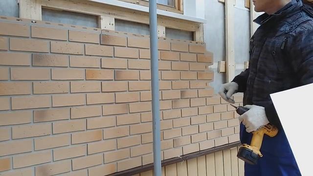 Монтаж фасадных панелей Отделка фасада под кирпич  информативное видео