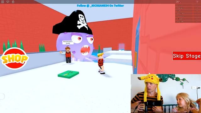 МОРСКОЙ МОНСТР ОСЬМИНОГ Напал на нас в ROBLOX! Убегаем от Него с Миланой Летсплей от FFGTV