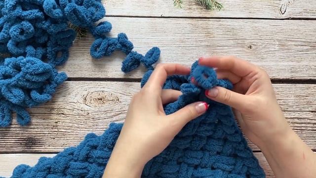 Моя идеальная обвязка для любого пледа из Ализе Пуффи (Alize Puffy)